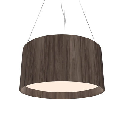 Cylindrical 201 Pendant Light in American Walnut (15.75-Inch).