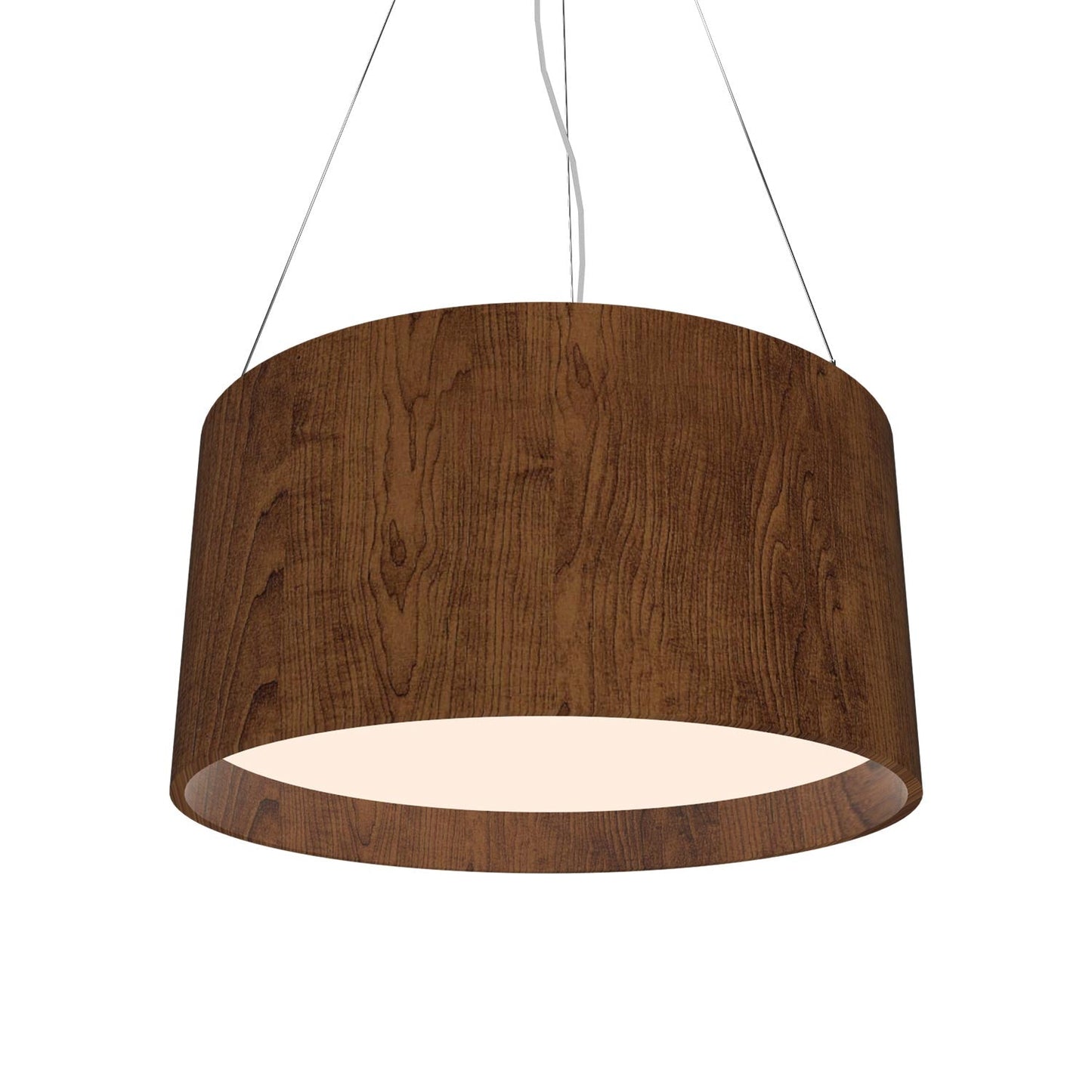 Cylindrical 201 Pendant Light in Imbuia (15.75-Inch).