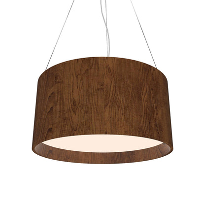 Cylindrical 201 Pendant Light in Imbuia (15.75-Inch).