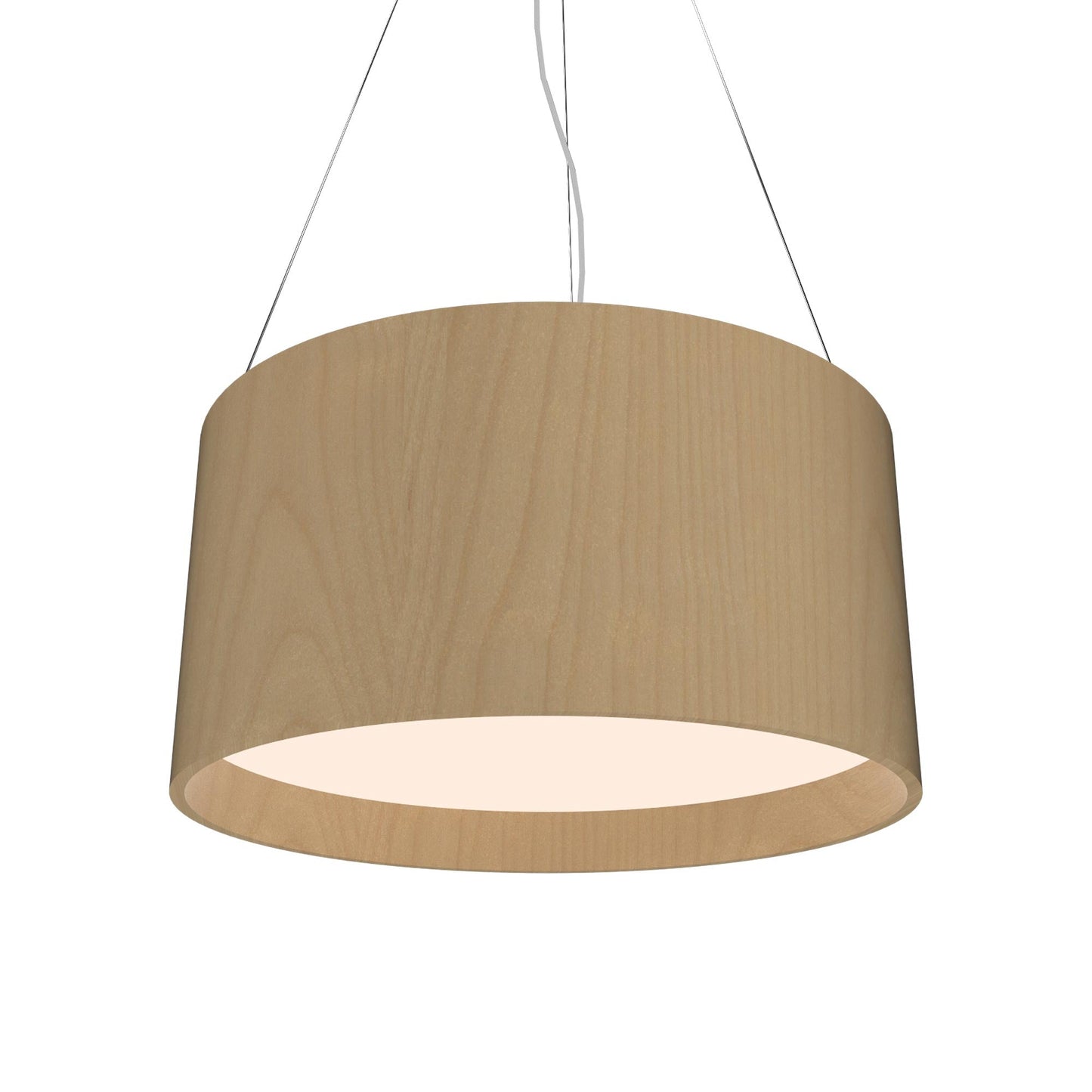 Cylindrical 201 Pendant Light in Maple (15.75-Inch).