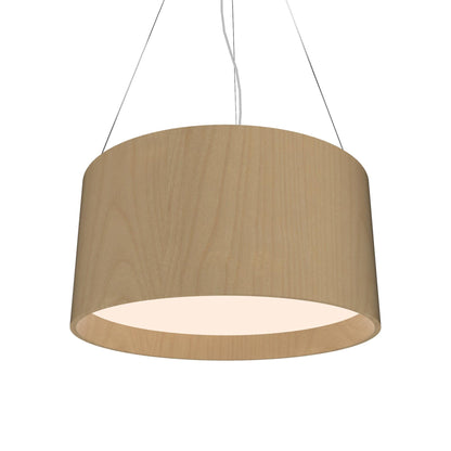 Cylindrical 201 Pendant Light in Maple (15.75-Inch).