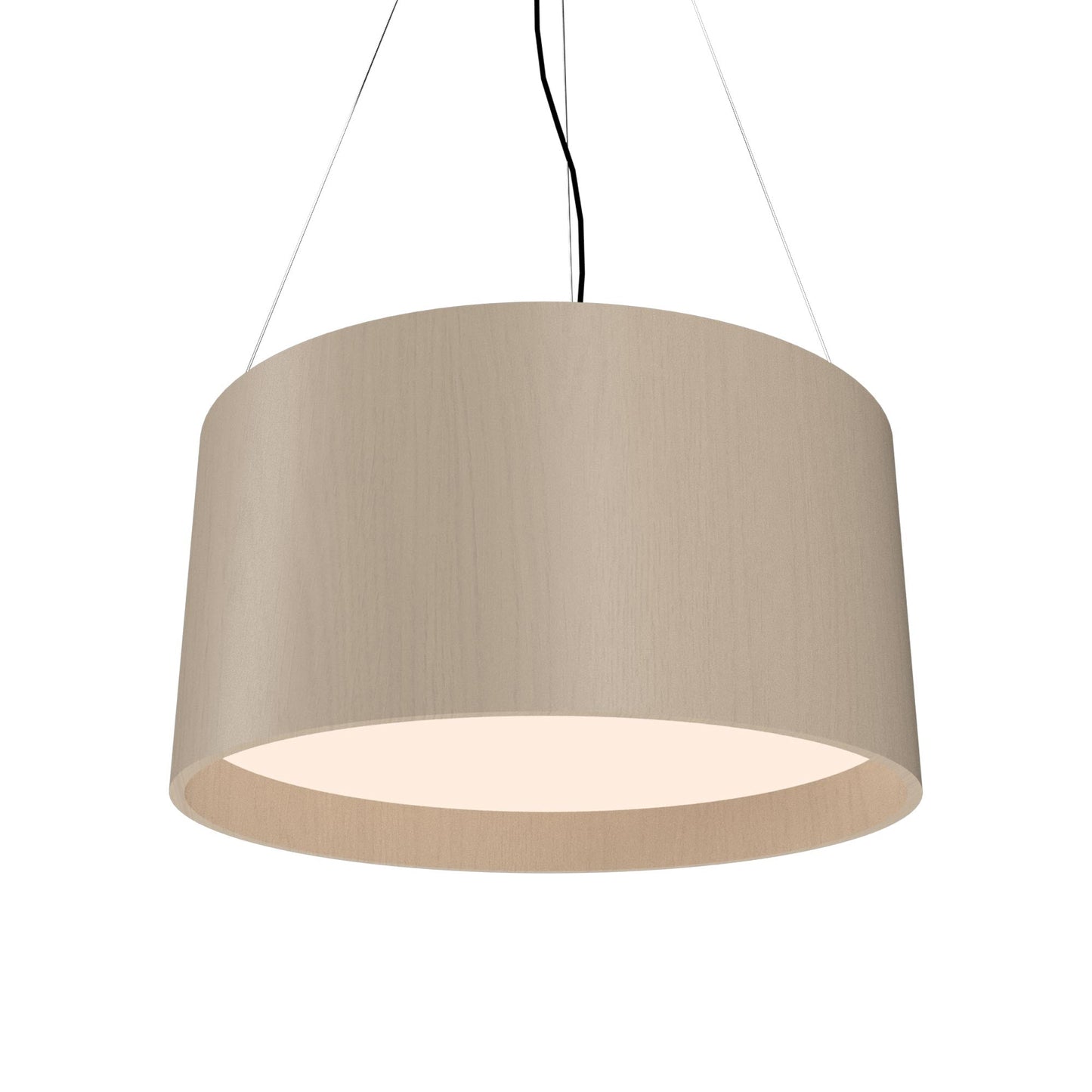 Cylindrical 201 Pendant Light in Organic Cappuccino (15.75-Inch).