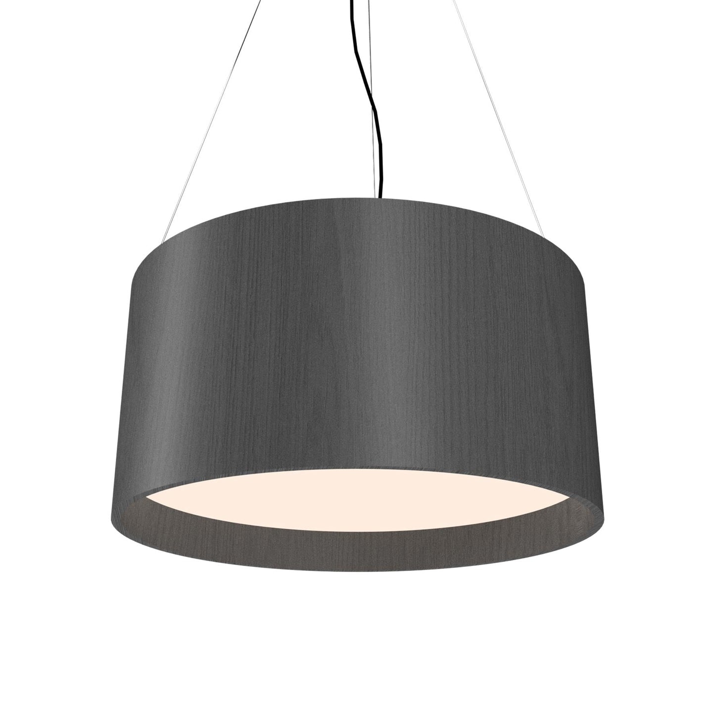 Cylindrical 201 Pendant Light in Organic Lead Grey (15.75-Inch).