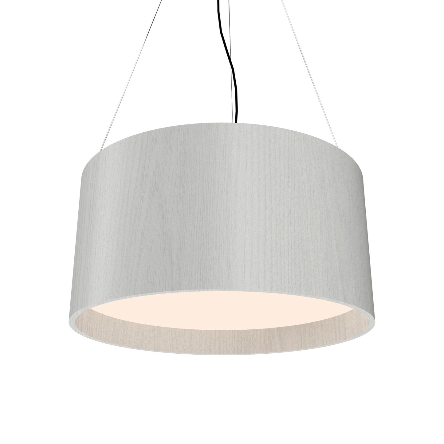 Cylindrical 201 Pendant Light in Organic White (15.75-Inch).