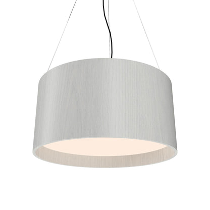 Cylindrical 201 Pendant Light in Organic White (15.75-Inch).