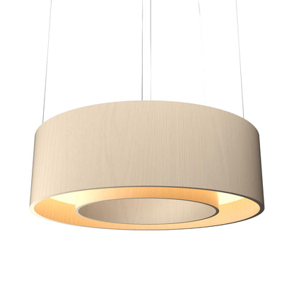 Cylindrical 21 LED Pendant Light in Organic Cappuccino (23.62-Inch).