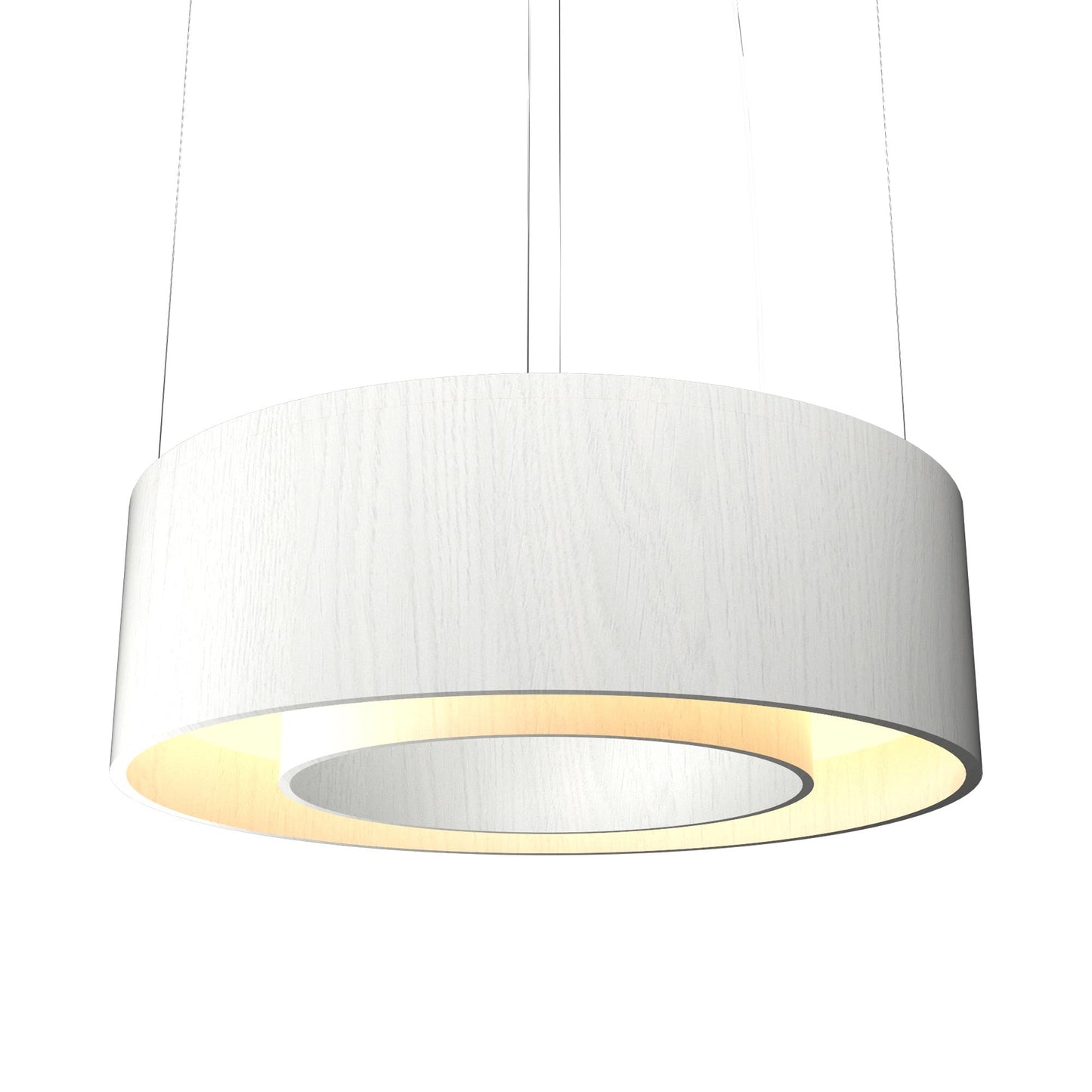 Cylindrical 21 LED Pendant Light in Organic White (23.62-Inch).