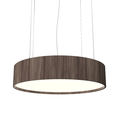 Cylindrical 23 Pendant Light in American Walnut (19.69-Inch).