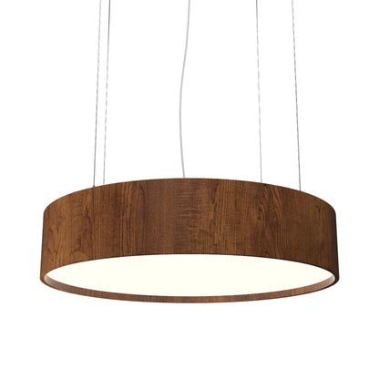 Cylindrical 23 Pendant Light in Imbuia (19.69-Inch).