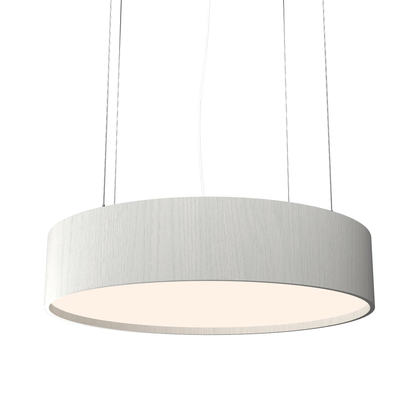 Cylindrical 23 Pendant Light in Organic White (19.69-Inch).