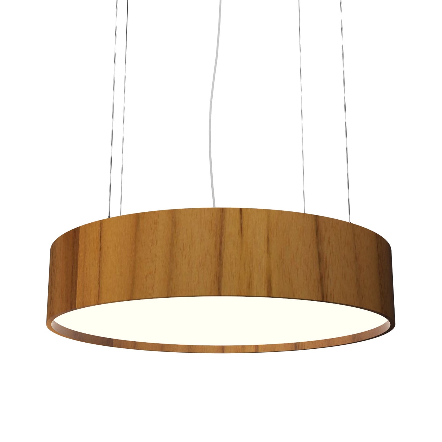 Cylindrical 23 Pendant Light in Teak (19.69-Inch).