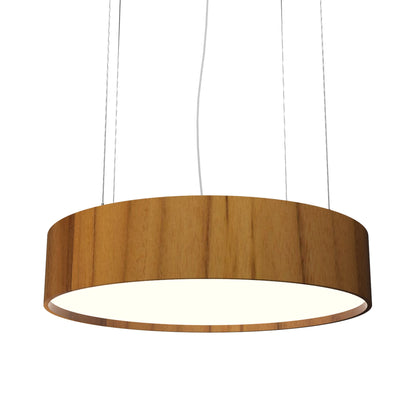 Cylindrical 23 Pendant Light in Teak (19.69-Inch).