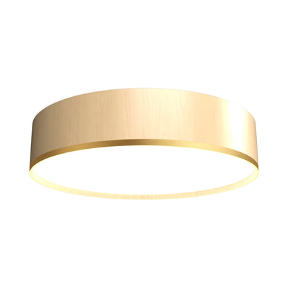 Cylindrical 51 LED Flush Mount Ceiling Light in Maple (13.78-Inch).