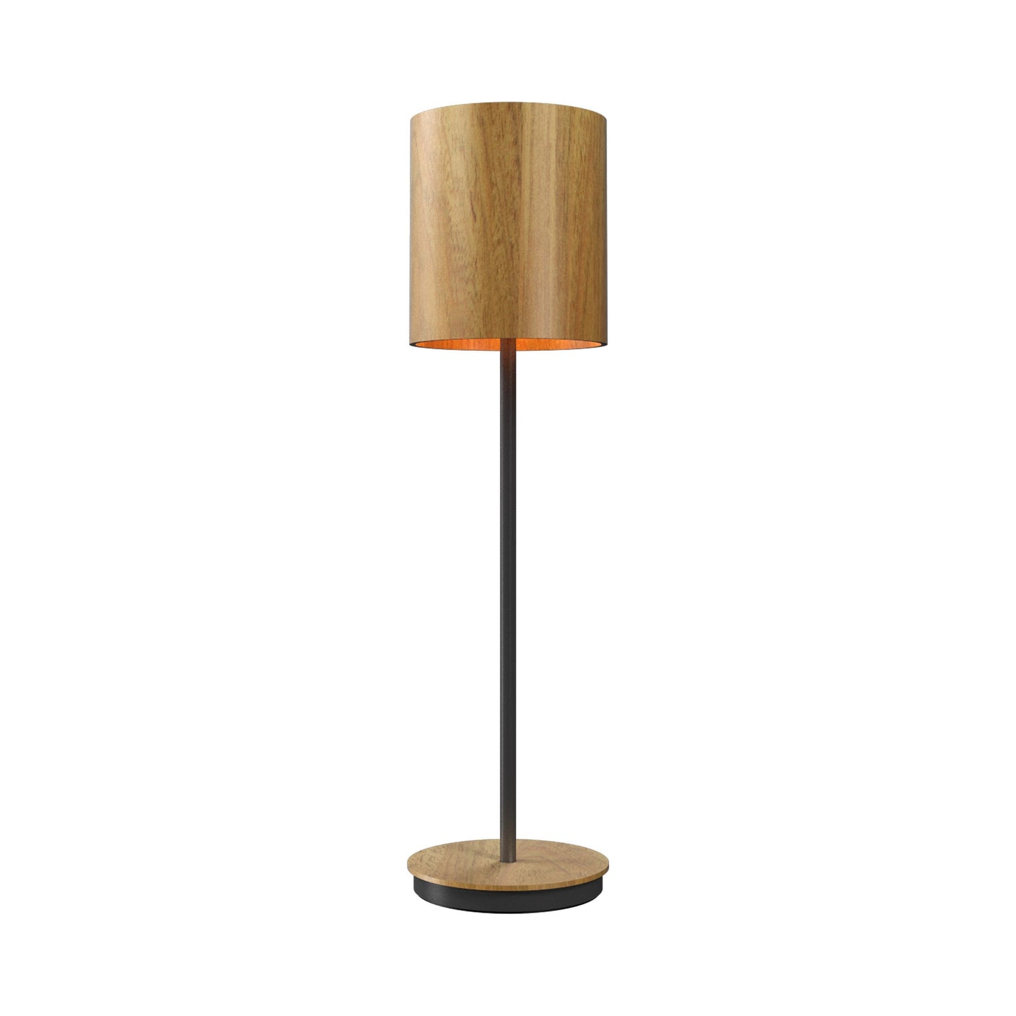 Cylindrical 707 Table Lamp in Louro Freijo (23.62-Inch).