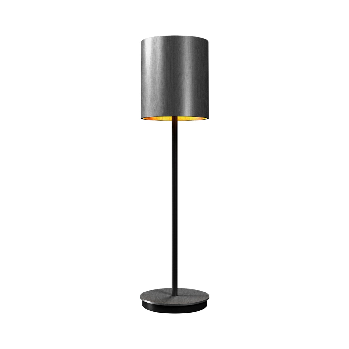 Cylindrical 707 Table Lamp in Organic Lead Grey (23.62-Inch).