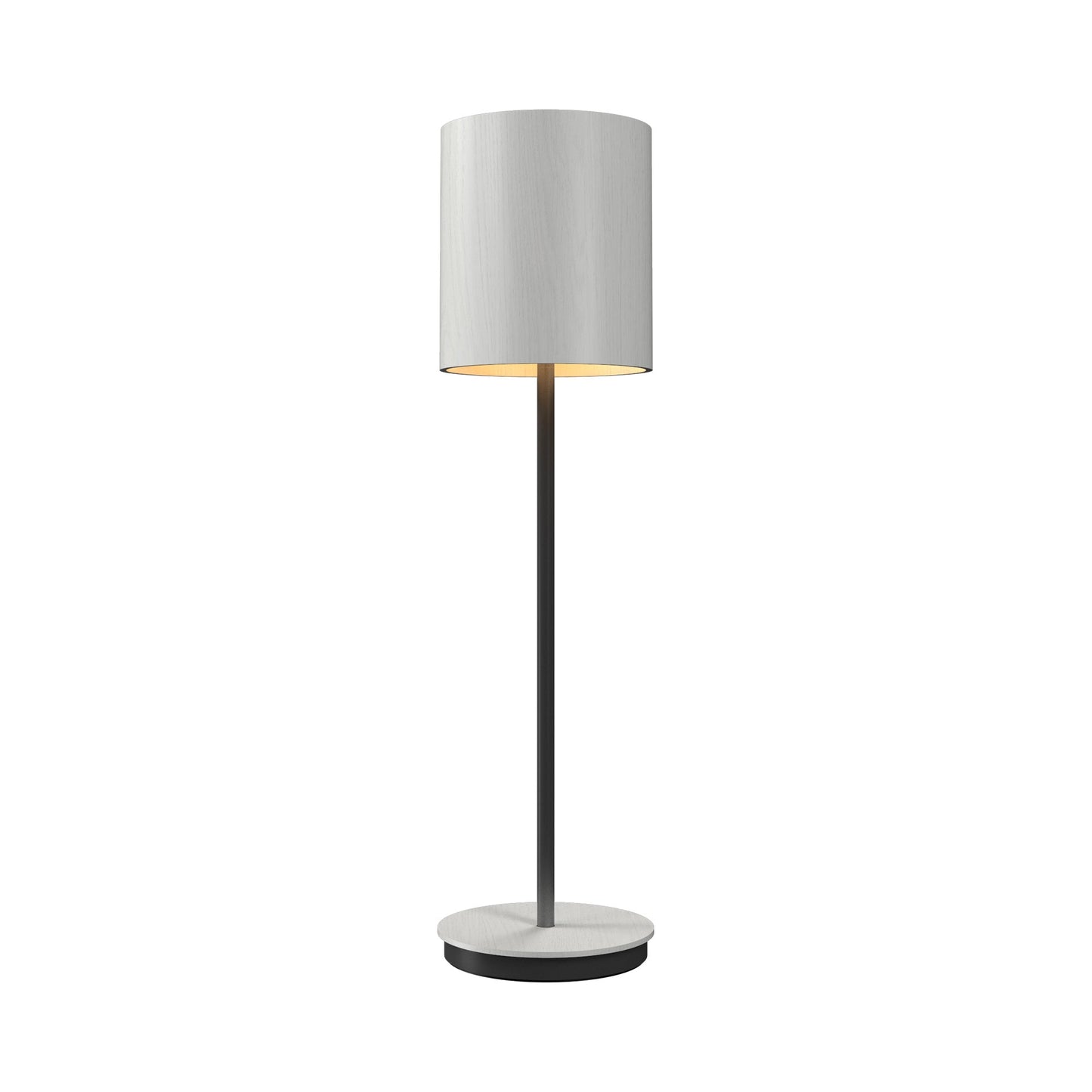 Cylindrical 707 Table Lamp in Organic White (23.62-Inch).
