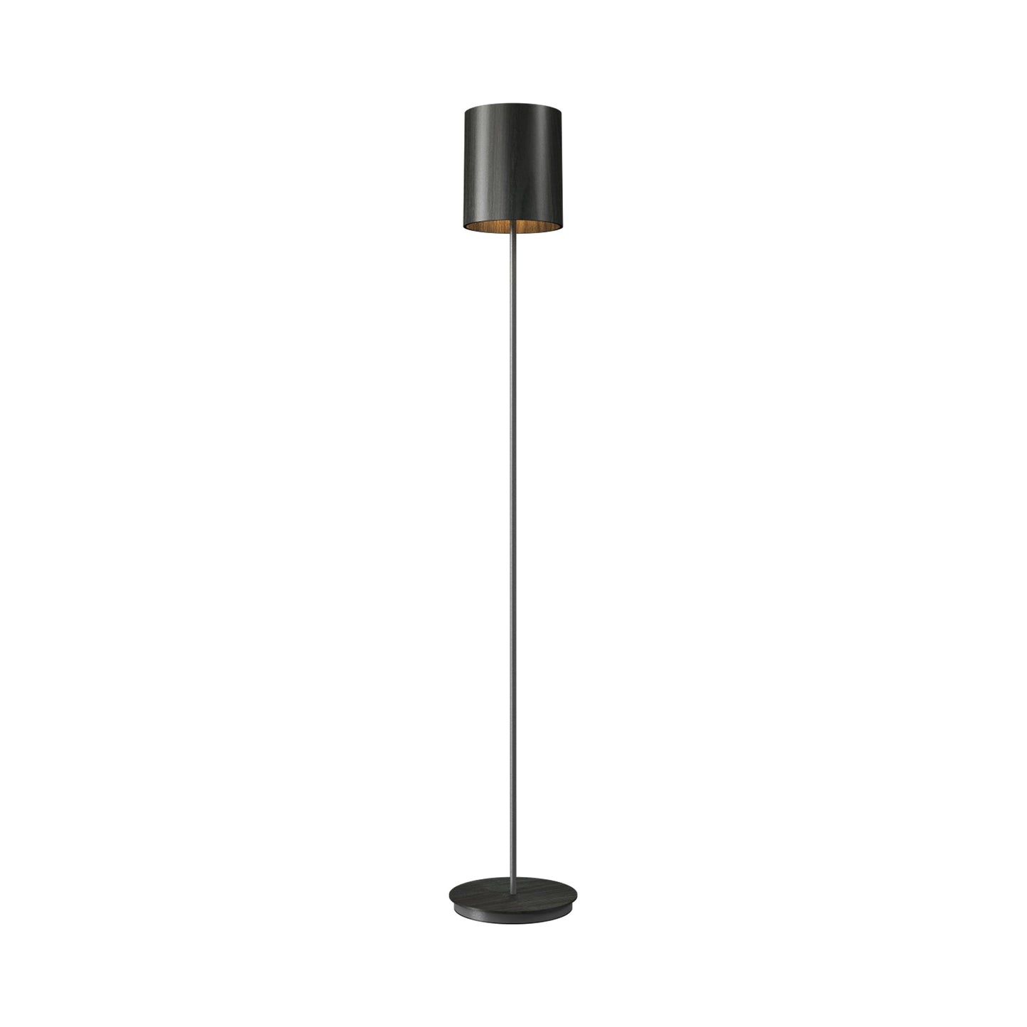 Cylindrical Floor Lamp in Charcoal.