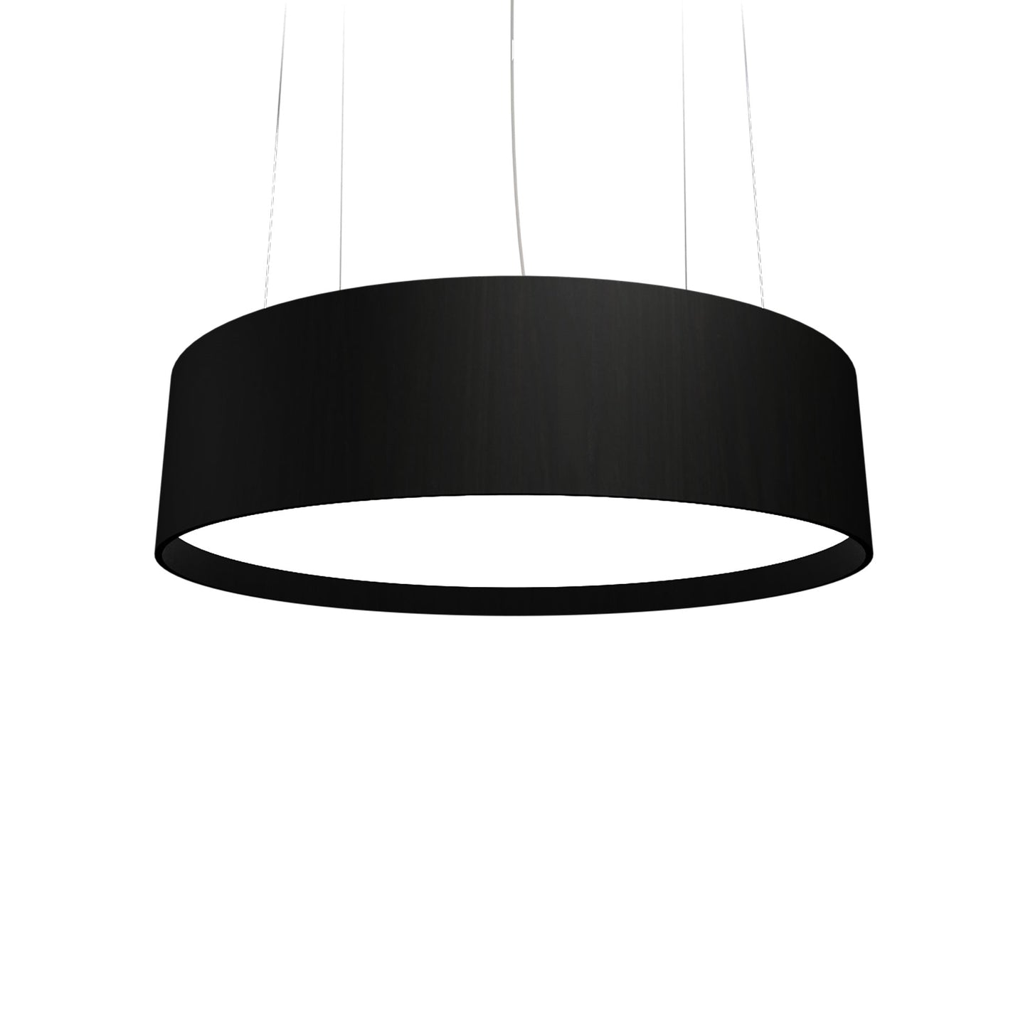 Cylindrical Large LED Pendant Light in Charcoal.