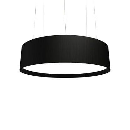 Cylindrical Large LED Pendant Light in Charcoal.