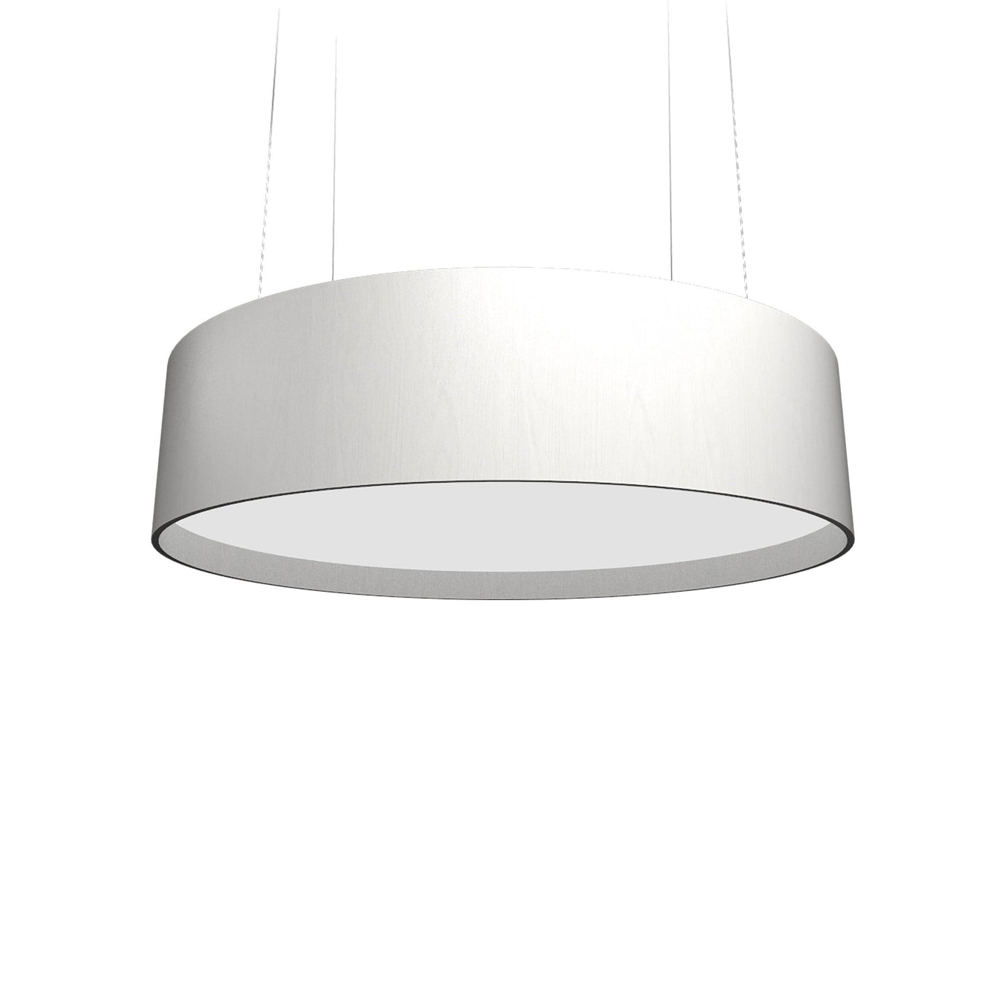 Cylindrical Large LED Pendant Light in Organic White.