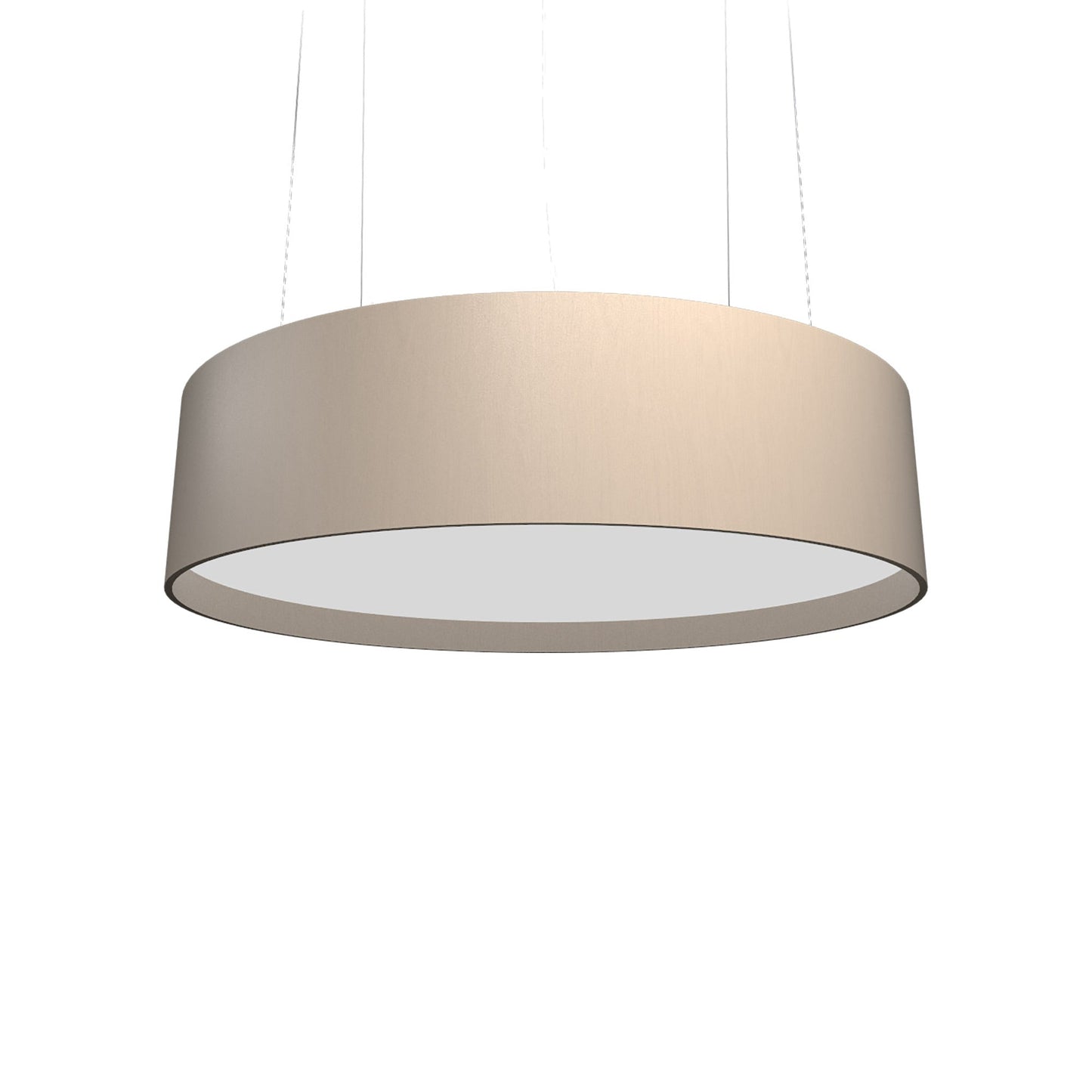 Cylindrical Large LED Pendant Light in Organic Cappuccino.