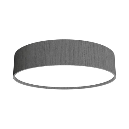 Cylindrical LED Flush Mount Ceiling Light in Organic Lead Grey (13.78-Inch).
