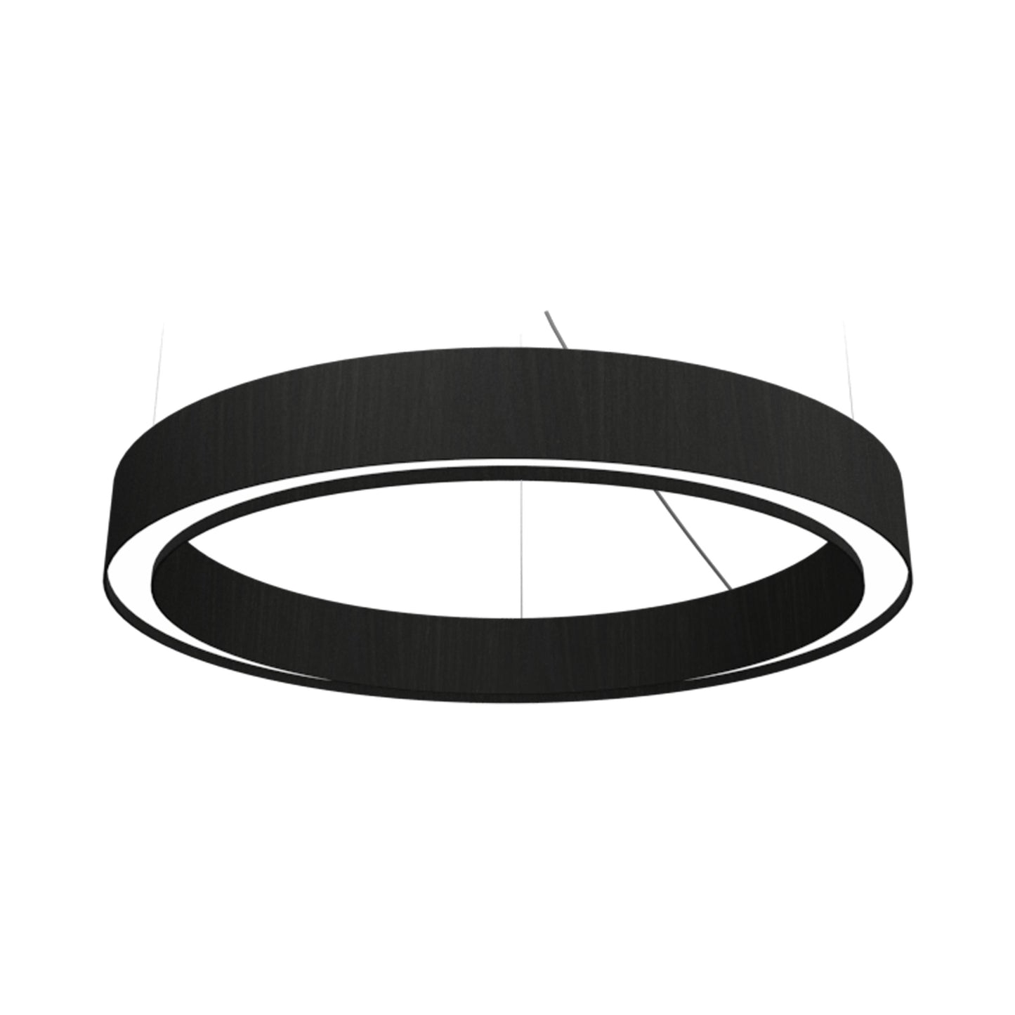 Cylindrical LED Pendant Light in Charcoal (23.62-Inch).