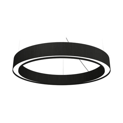 Cylindrical LED Pendant Light in Charcoal (23.62-Inch).