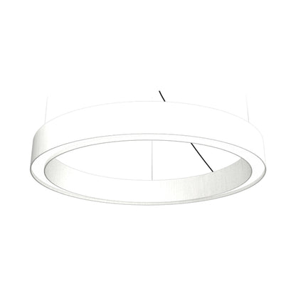 Cylindrical LED Pendant Light in Organic White (23.62-Inch).