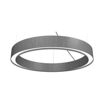 Cylindrical LED Pendant Light in Organic Lead Grey (23.62-Inch).
