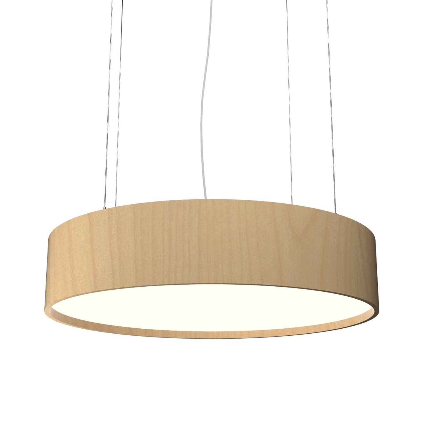 Cylindrical Small LED Pendant Light in Maple (27.56-Inch).
