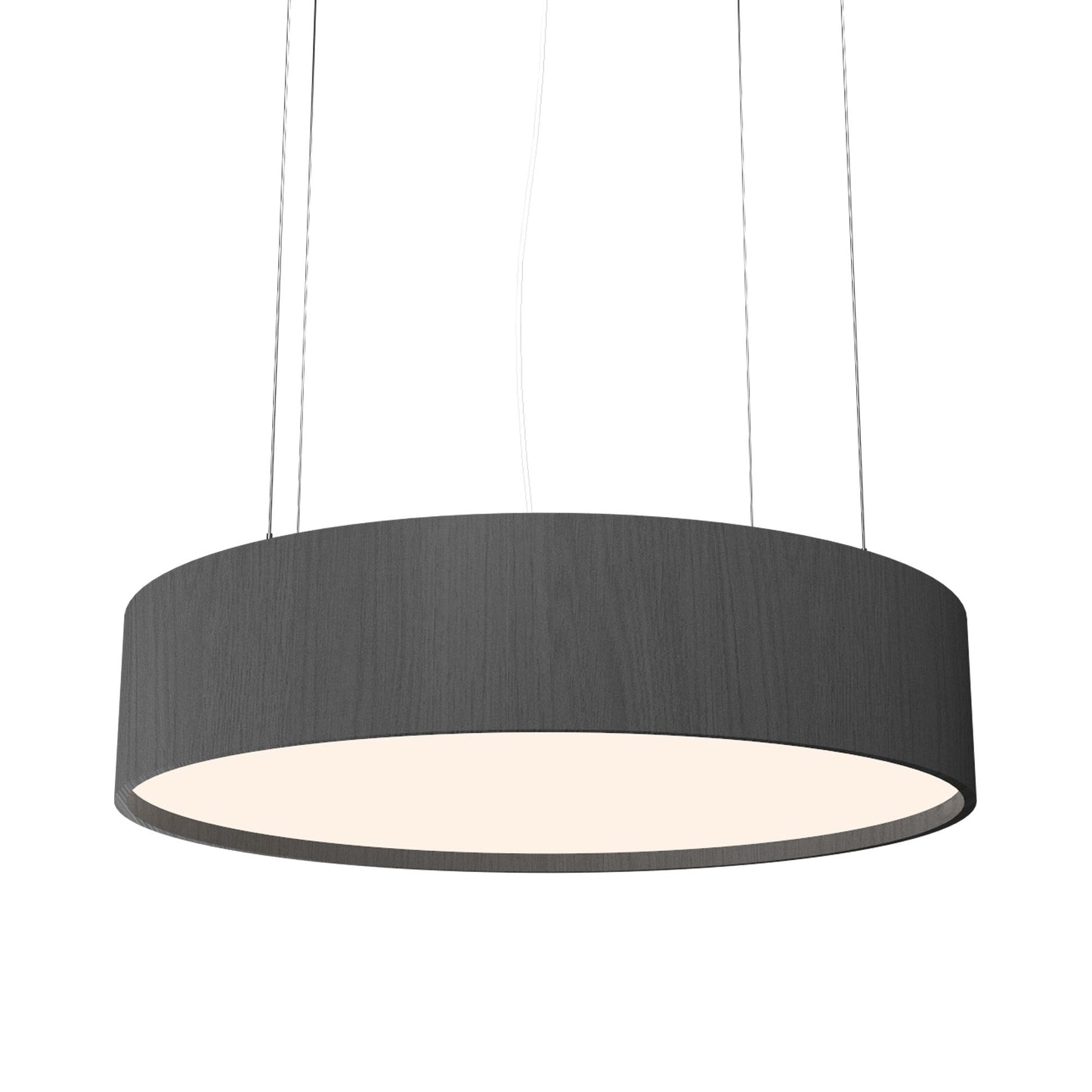 Cylindrical Small LED Pendant Light in Organic Lead Grey (27.56-Inch).
