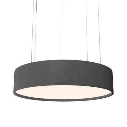Cylindrical Small LED Pendant Light in Organic Lead Grey (27.56-Inch).