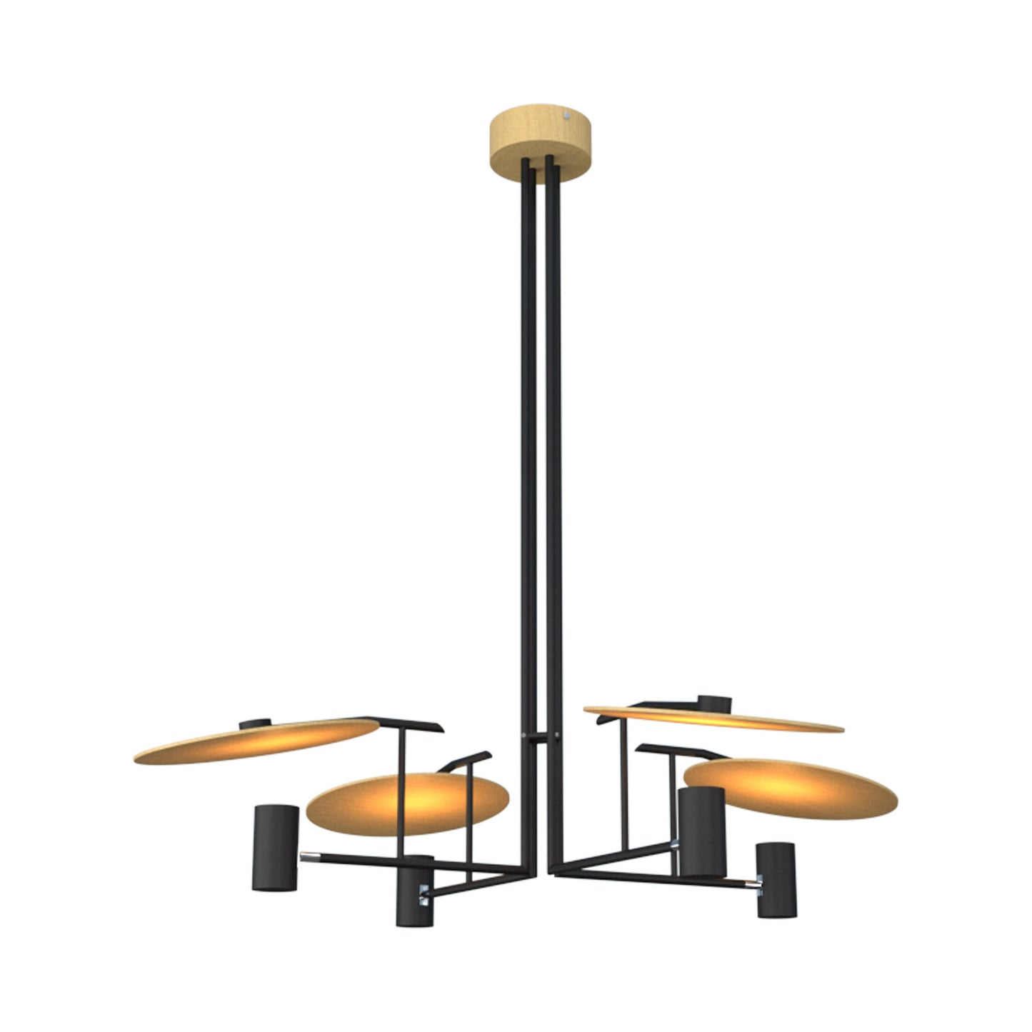 Dot Chandelier in Organic Gold.