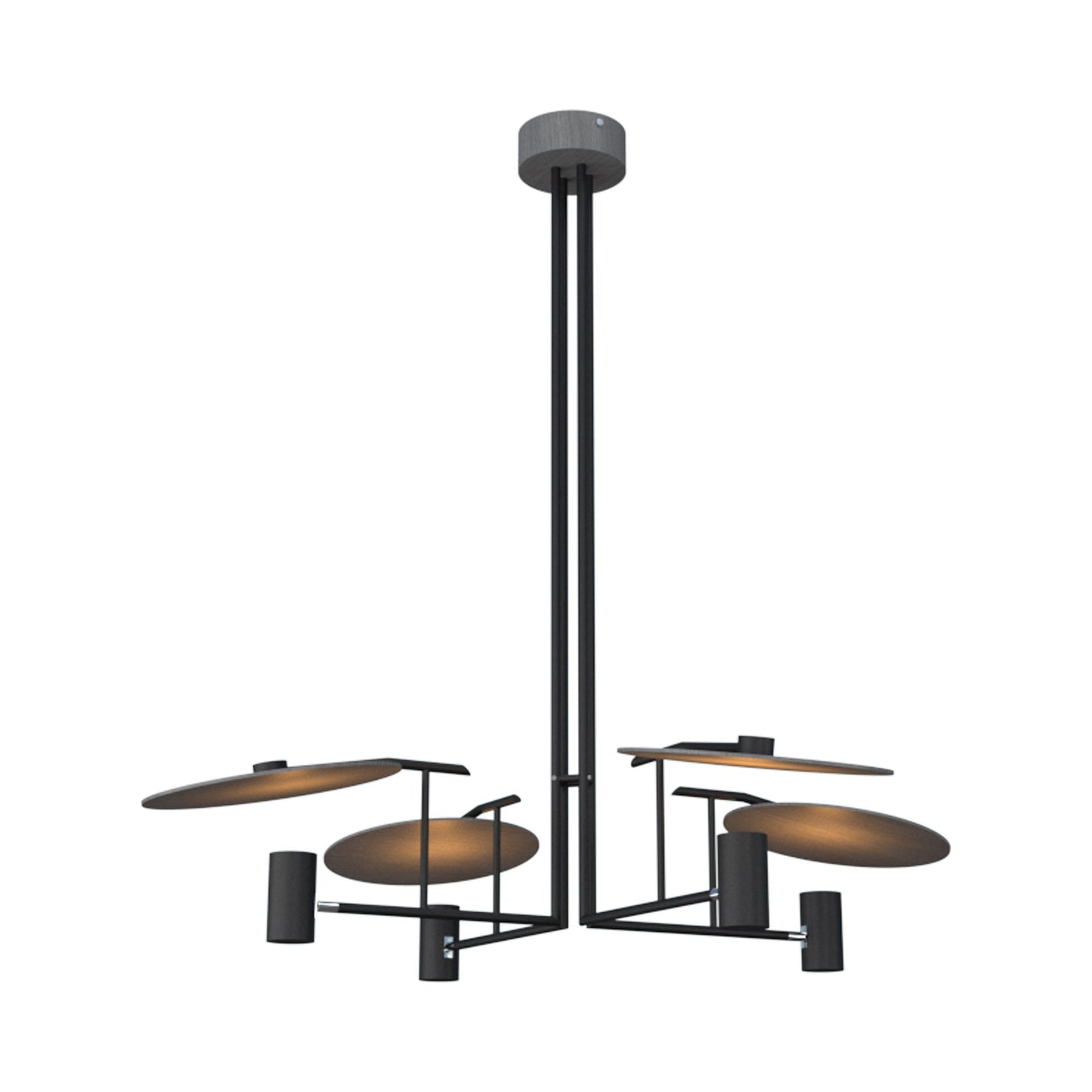 Dot Chandelier in Organic Lead Grey.