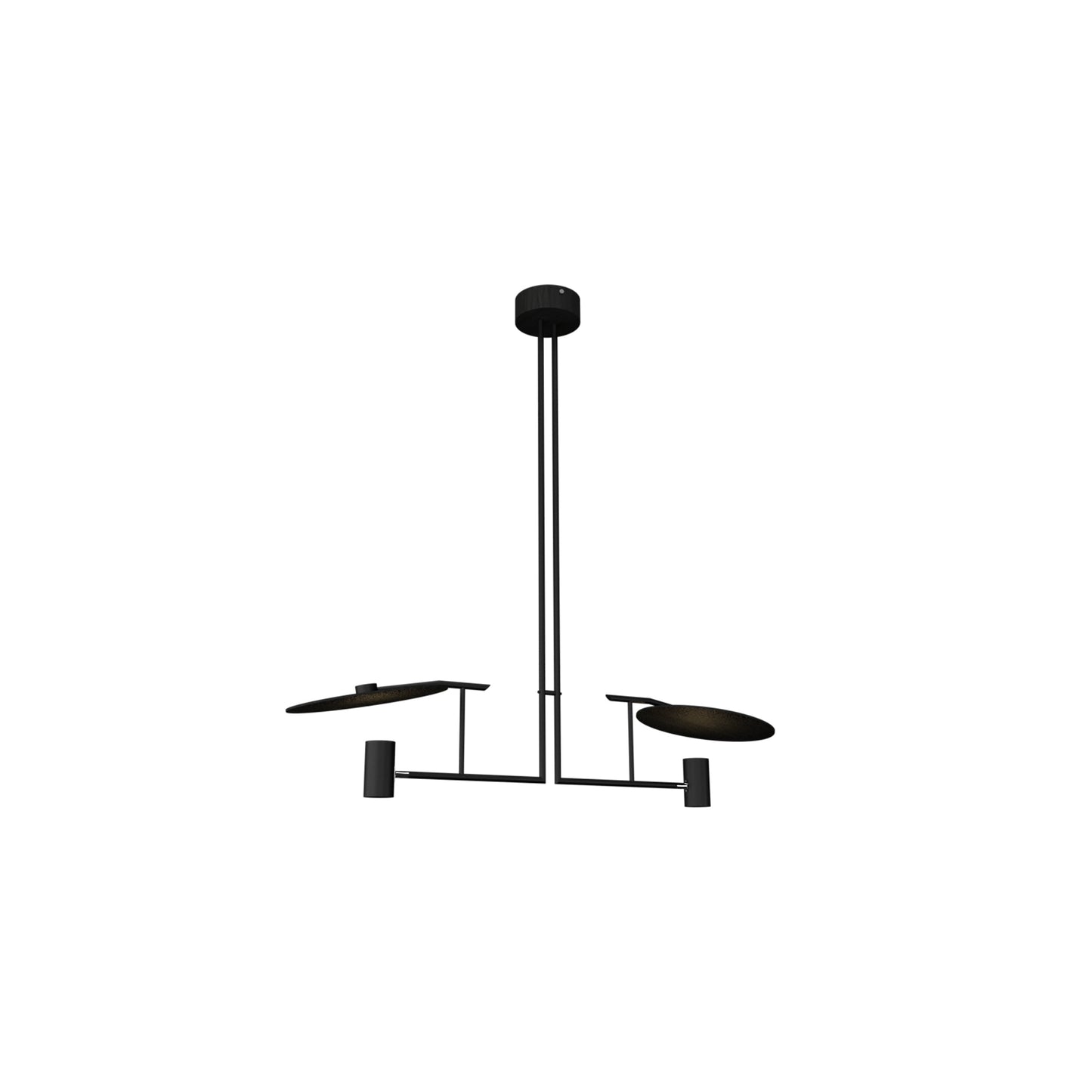 Dot Linear Pendant Light in Charcoal (2-Light).