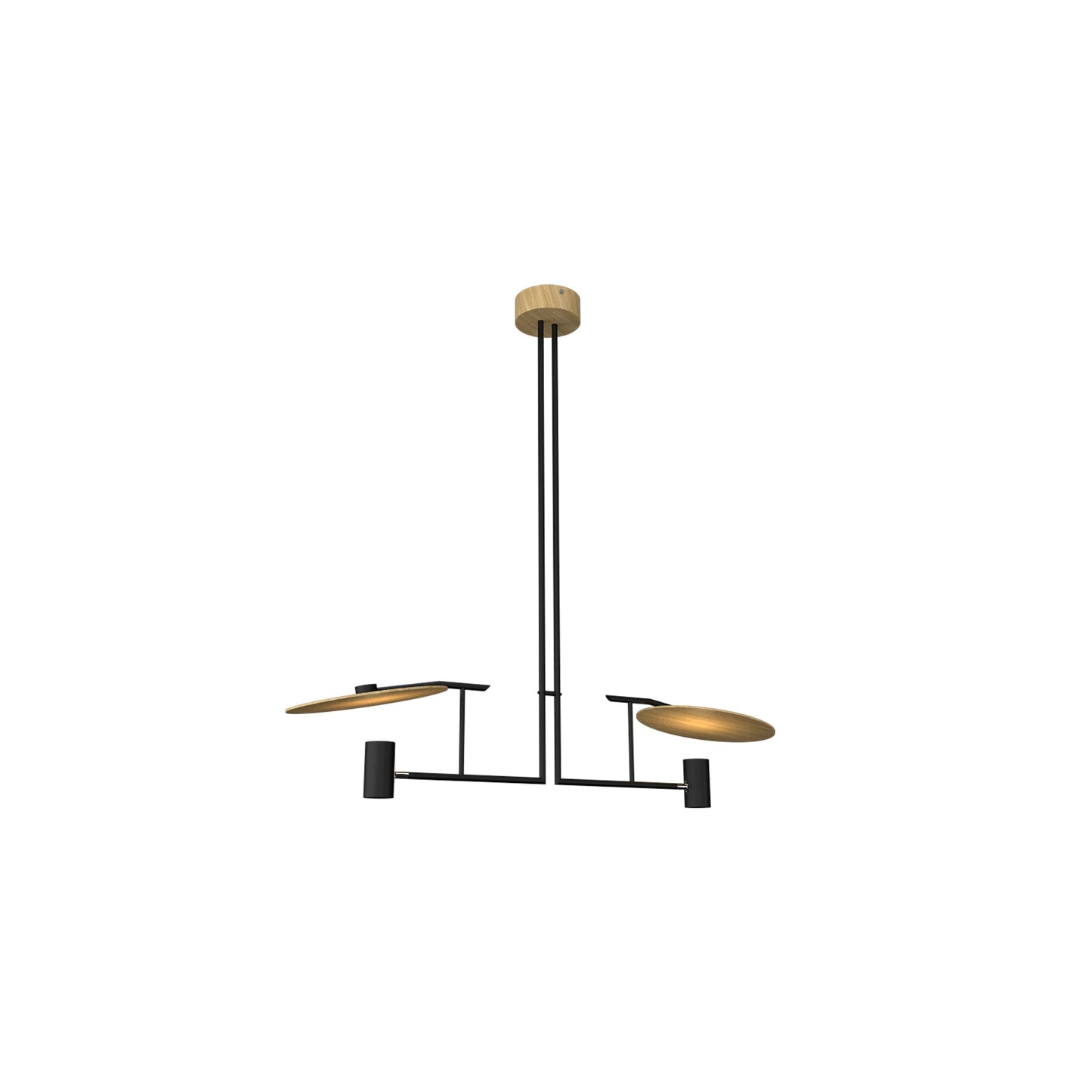 Dot Linear Pendant Light in Sand (2-Light).