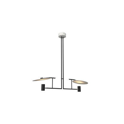 Dot Linear Pendant Light in Organic White (2-Light).