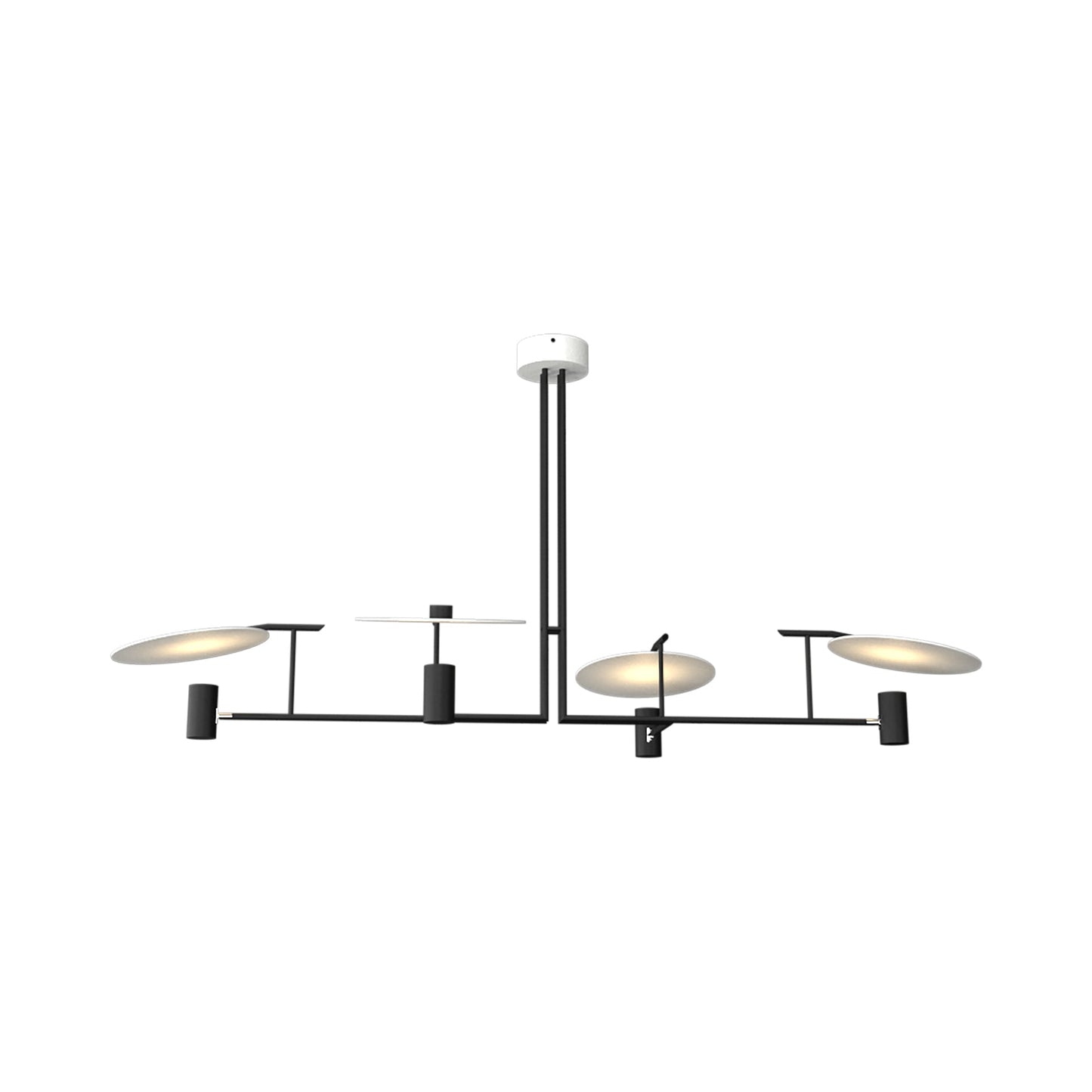 Dot Linear Pendant Light in Organic White (4-Light).