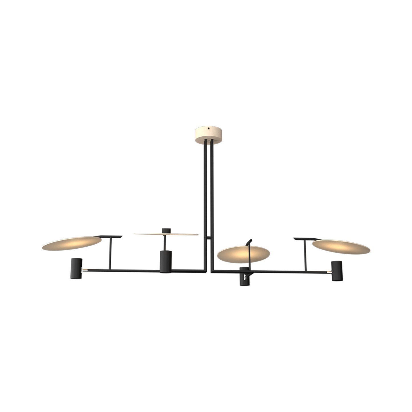 Dot Linear Pendant Light in Organic Cappuccino (4-Light).