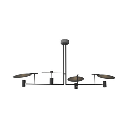 Dot Linear Pendant Light in Organic Lead Grey (4-Light).