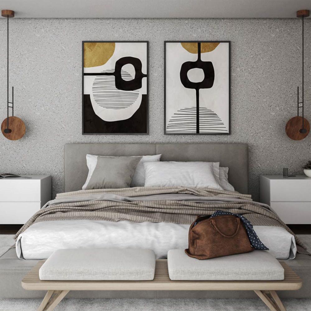 Dot Pendant Light in bedroom.