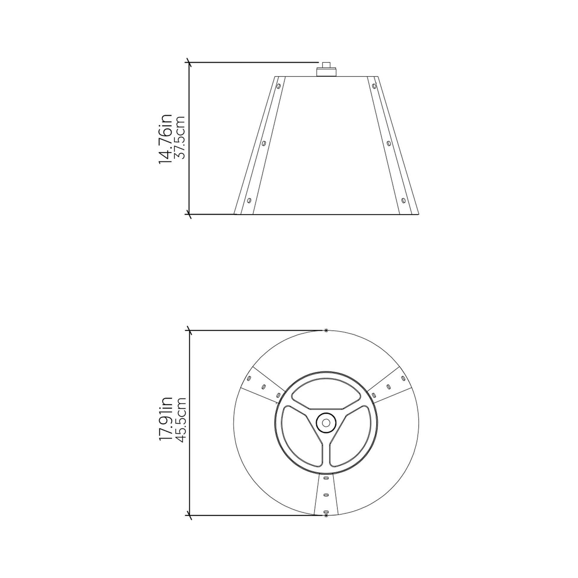 Element 1536 Pendant Light - line drawing.