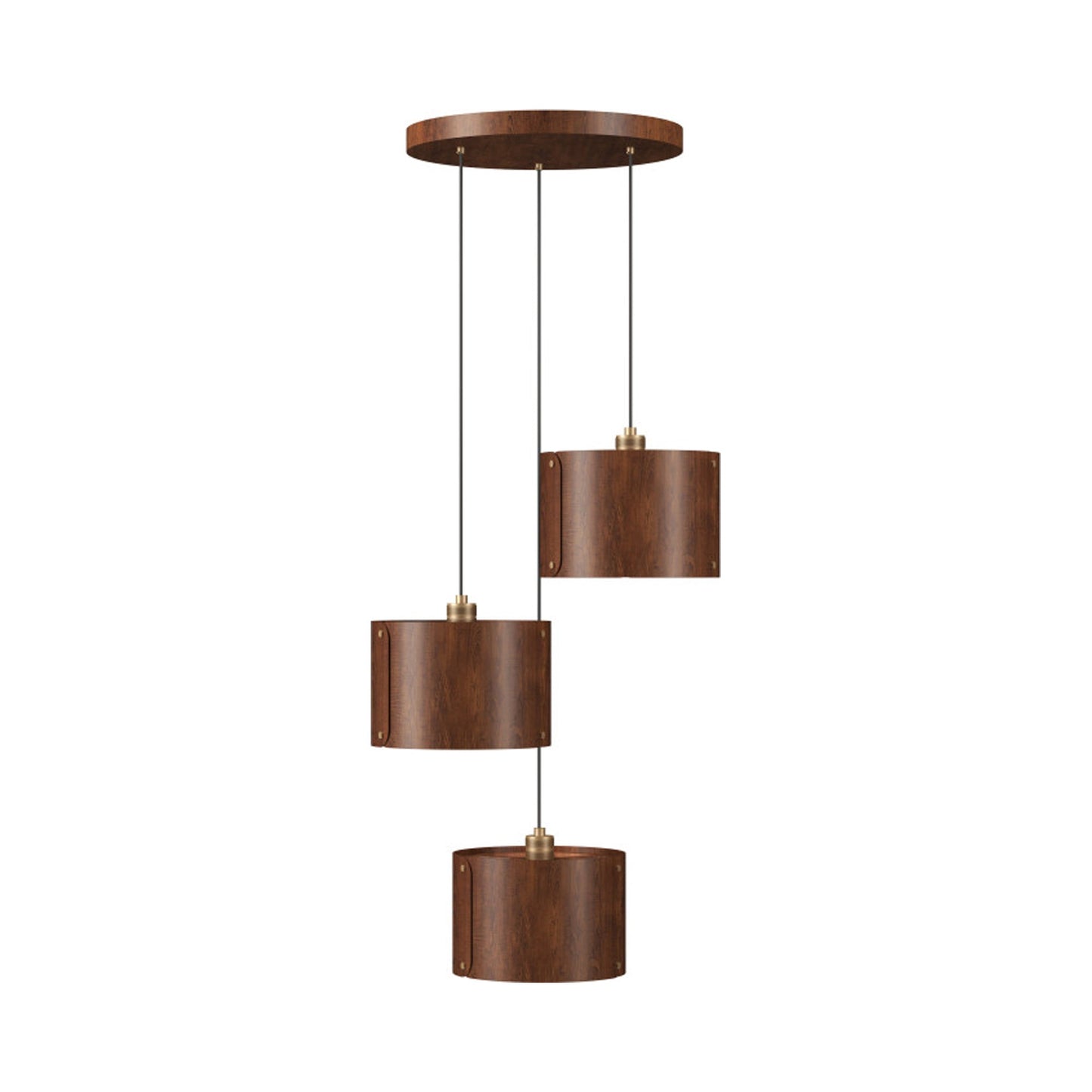 Element Multi Light Pendant Light in Imbuia.
