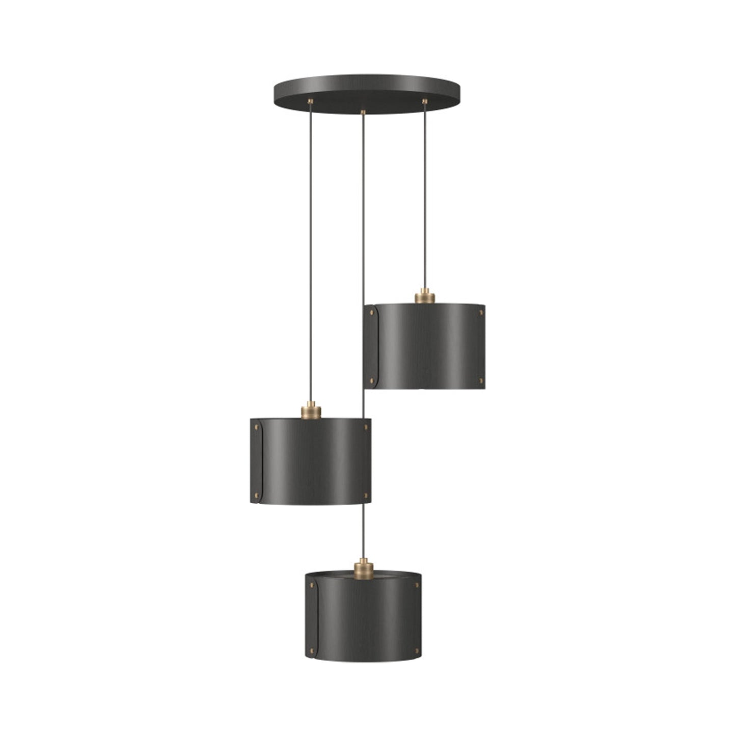 Element Multi Light Pendant Light in Organic Lead Grey.