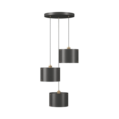 Element Multi Light Pendant Light in Organic Lead Grey.