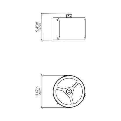 Element Pendant Light - line drawing.