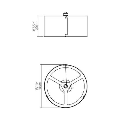 Element Pendant Light - line drawing.