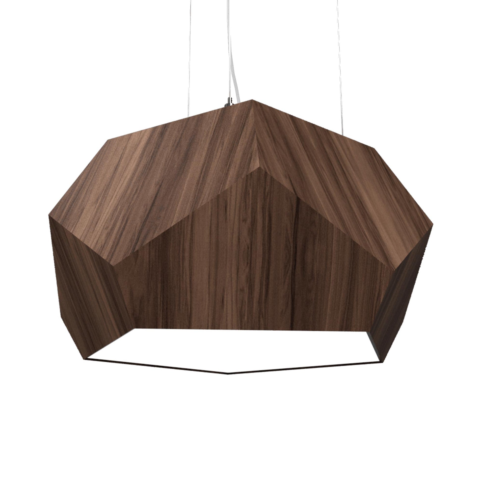 Facet 122 Pendant Light in American Walnut (15.75-Inch).
