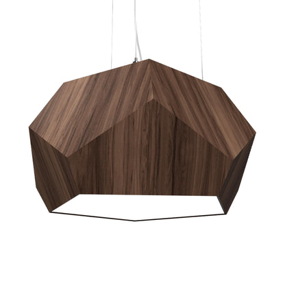 Facet 122 Pendant Light in American Walnut (15.75-Inch).